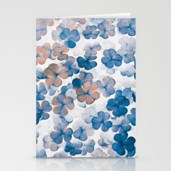 Kunst Karte mit Umschlag Klee blau