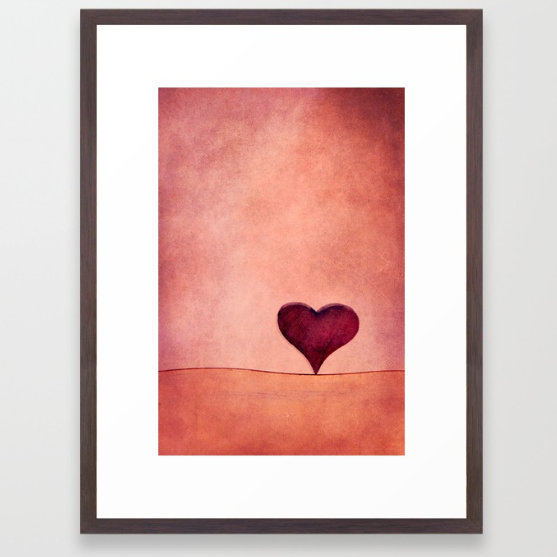 Kunst Karte mit Umschlag Herz Liebe rot