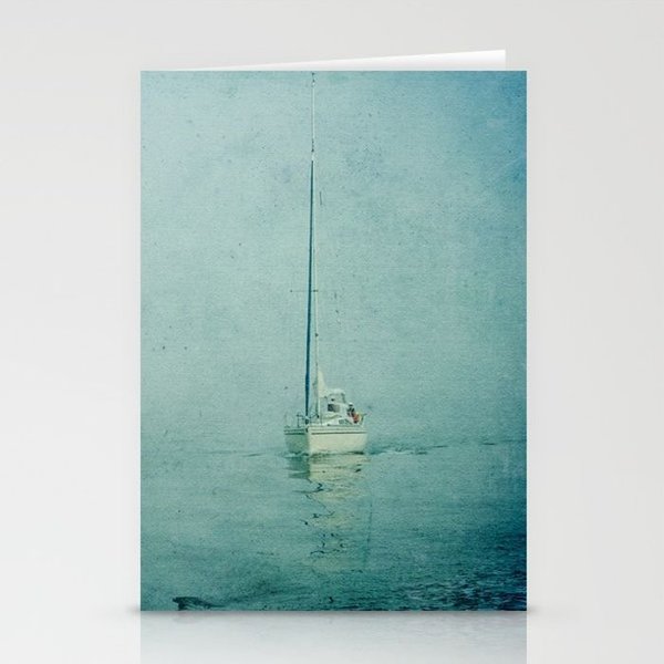 Kunst Karte mit Umschlag Segelboot